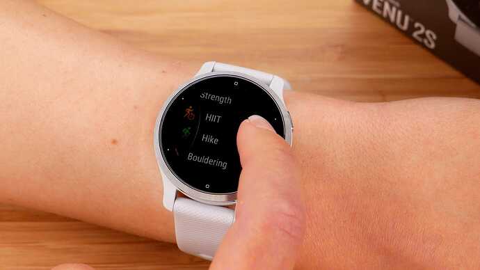 Garmin Venu S2 GPS running watch training screen